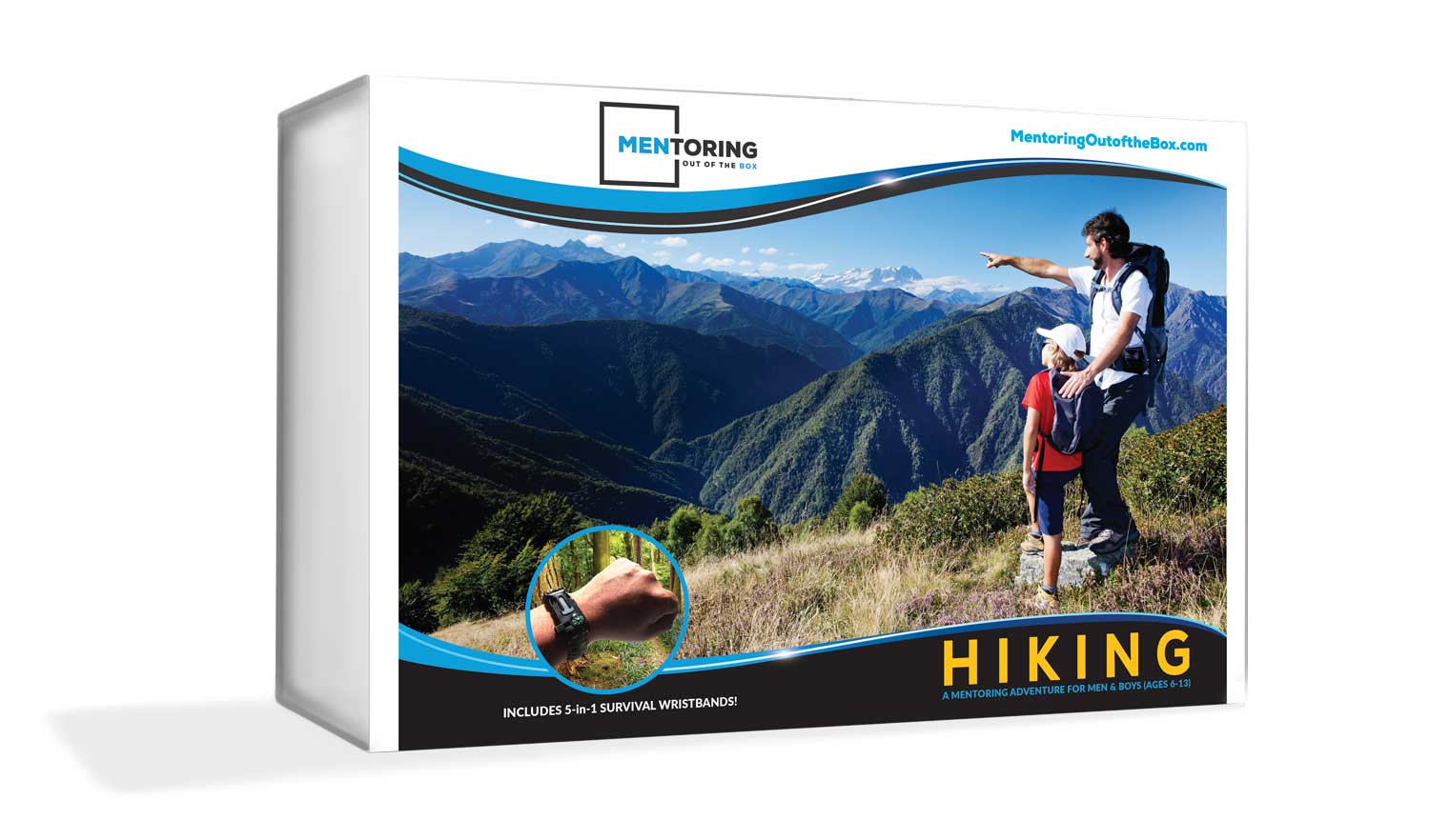 Mentoring out of the Box - Hiking Kit is for up to (5) boys to go on a hiking adventure!